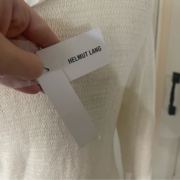 Helmet Lang NWT Asymmetrical Cream Sweater Large - Picture 5 of 9